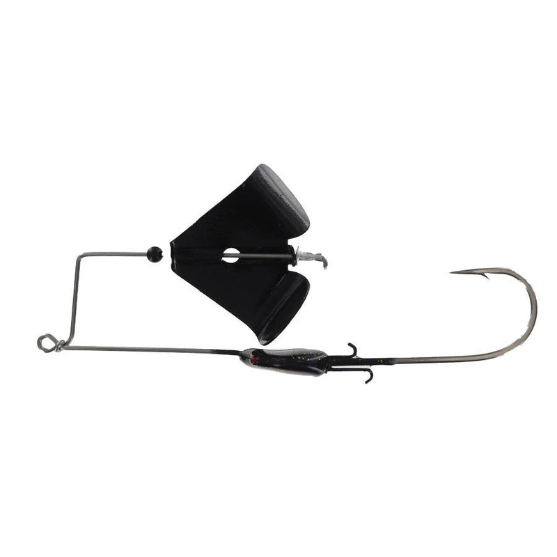 Crock O Gator Head Knocker X Bite Buzzbait Black Black 3/8oz