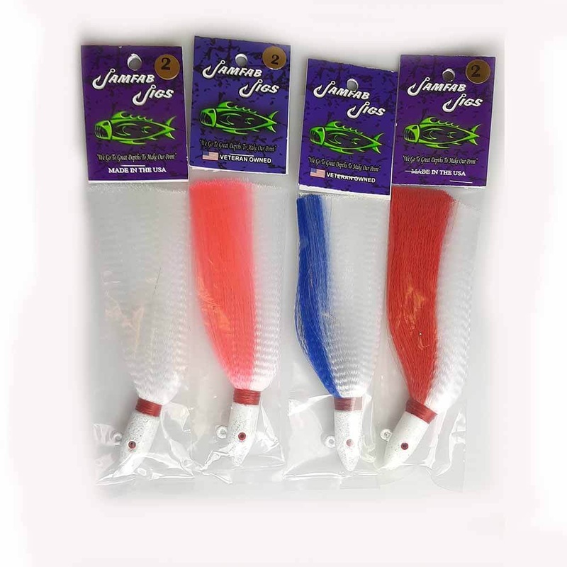 Jamfab Jigs Deep Nylon 2OZ WHITE HEAD PINK/WHITE