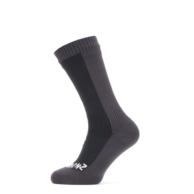 Sealskinz Waterproof Cold Weather Mid Length Sock S Black / Grey