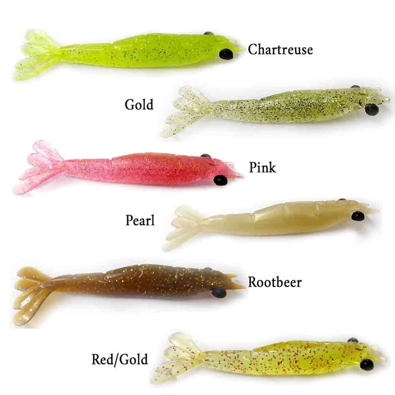 Monster 3X Big M Shrimp 4 3/4IN 2Pk CHARTREUSE