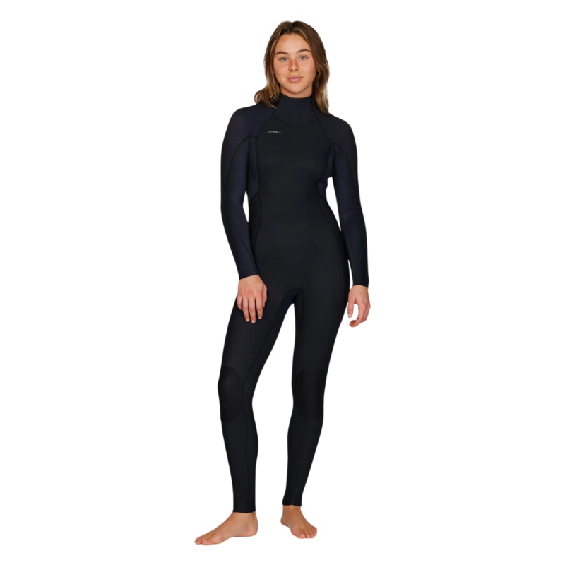 O’Neill Women’s Hyperfreak 3/2mm+ Steamer Back Zip Wetsuit 8 Black