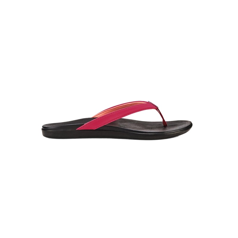 Olukai Women’s Ho’Opio Sandals-Deep Magenta/Black 6
