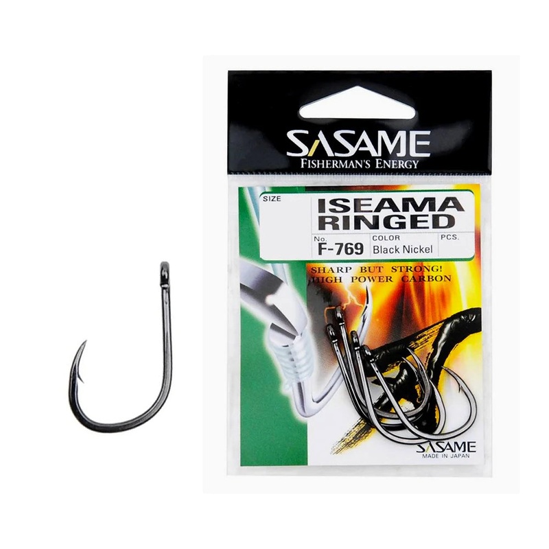 Sasame Iseama Ringed Black Carbon Hooks F-769 8