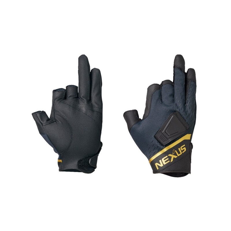 Shimano Nexus Windproof Magnetic Gloves GL-112V (Three Fingers Out) S / Black