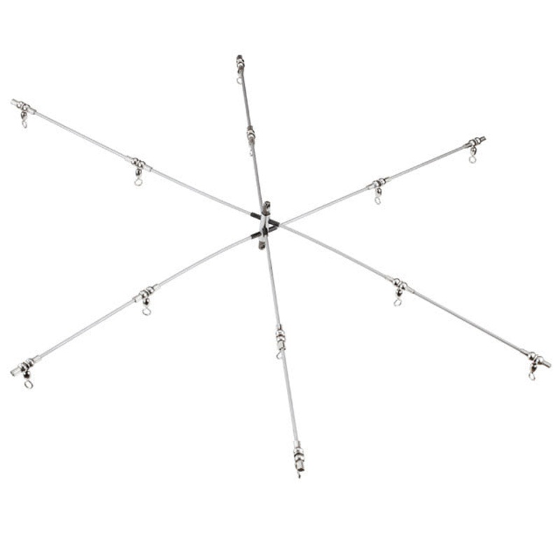 Strike Point Tackle Stainless Steel Fixed 6-Arm Value Bar Dredge 12IN