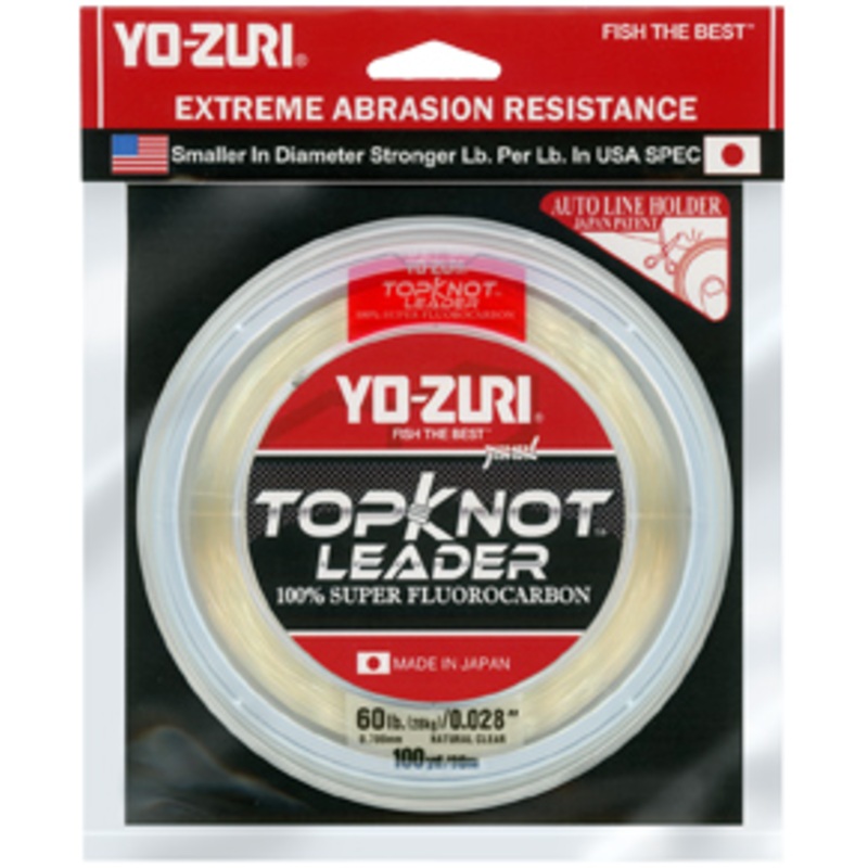 Yo-Zuri TopKnot Fluorocarbon Leader Natural Clear 15# 30yd