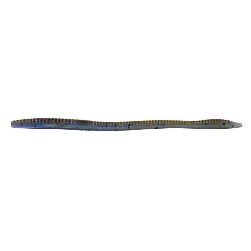 Zoom Trick Worm 6.5” Green Pumpkin Blue Flash 20Pk