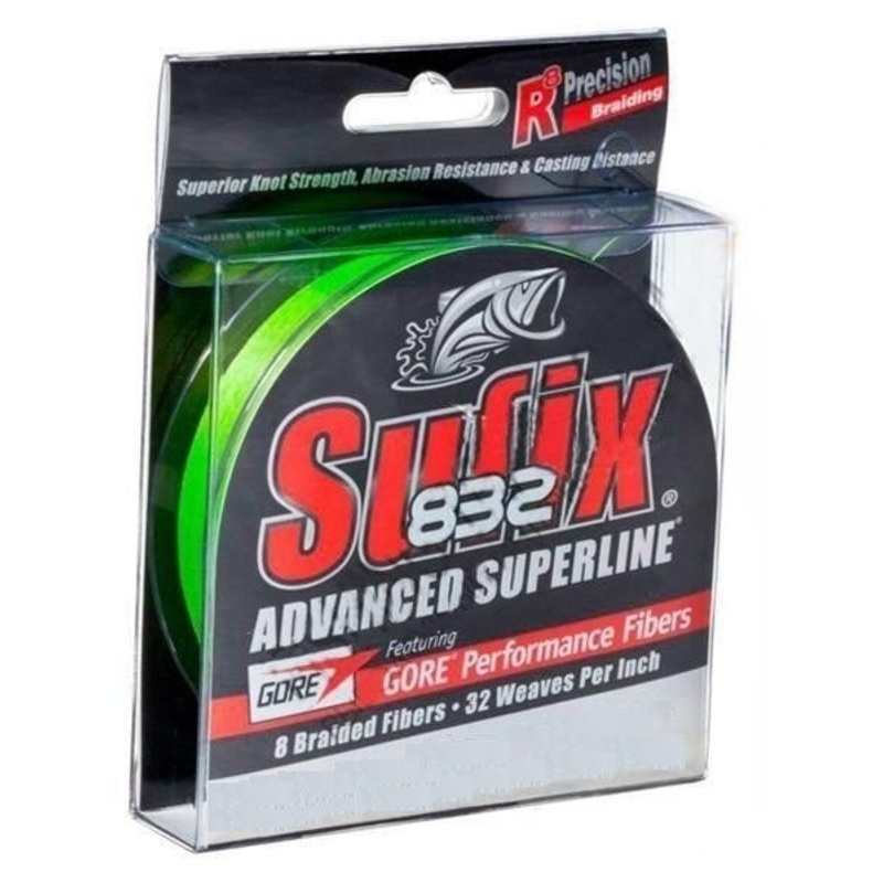 Sufix 832 Braided Fishing Line Neon Lime 300yds 15lb