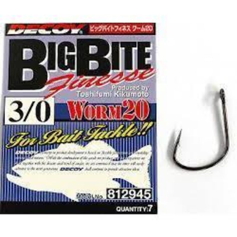 Bait Hook – Decoy – Big Bite Finesse Worm 20 1/0