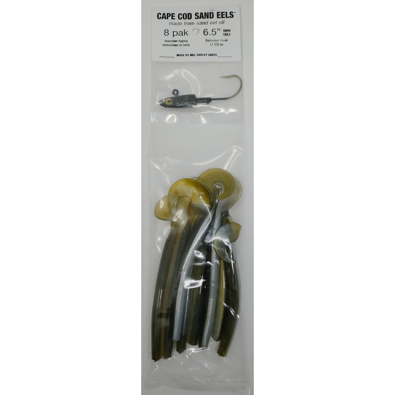 Bill Hurley 6.5″ 1/2oz Unrigged 8pk Swimming Sandeel Olive