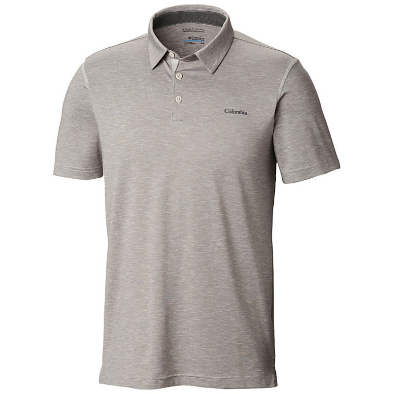 Columbia Tech Trail Mens Polo Shirt Cool Grey Large