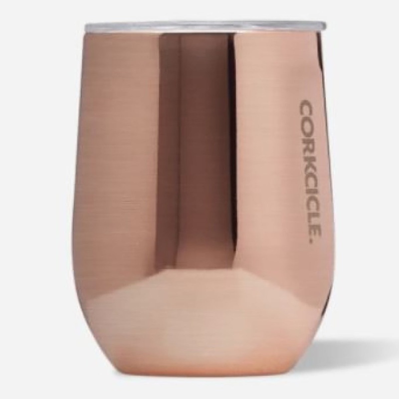 Corkcicle Stemless Wine Glass – Metallic Copper