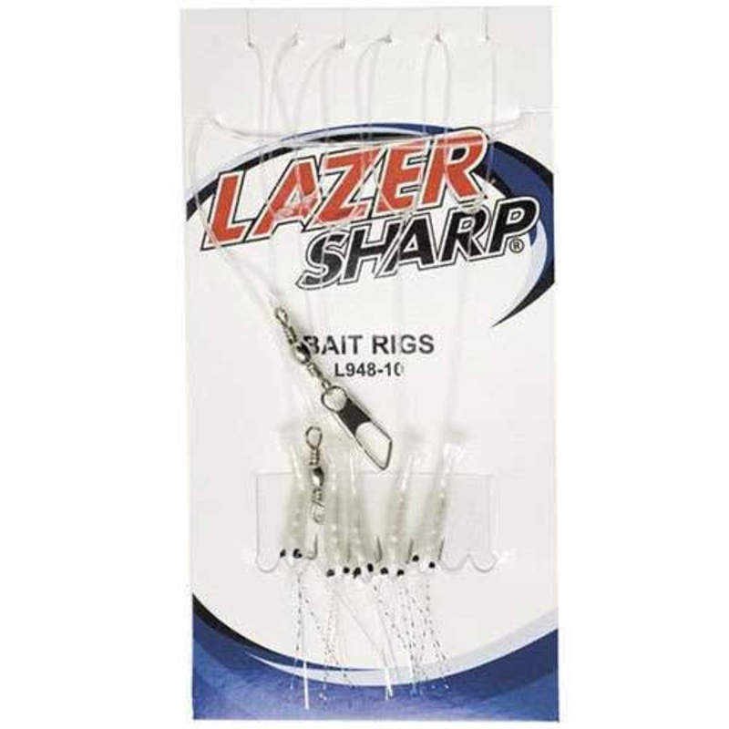 Eagle Claw Lazer Sharp Sabiki Shrimp Bait Rigs White #02