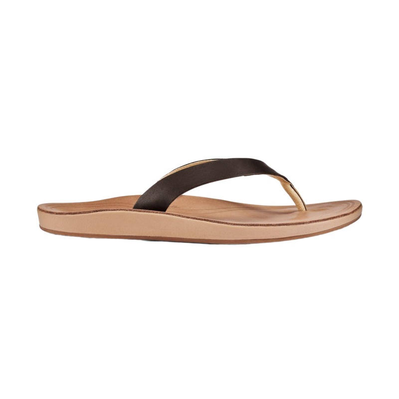 OluKai Womens Nonohe Sandal-Dark Java/Golden Sand 5
