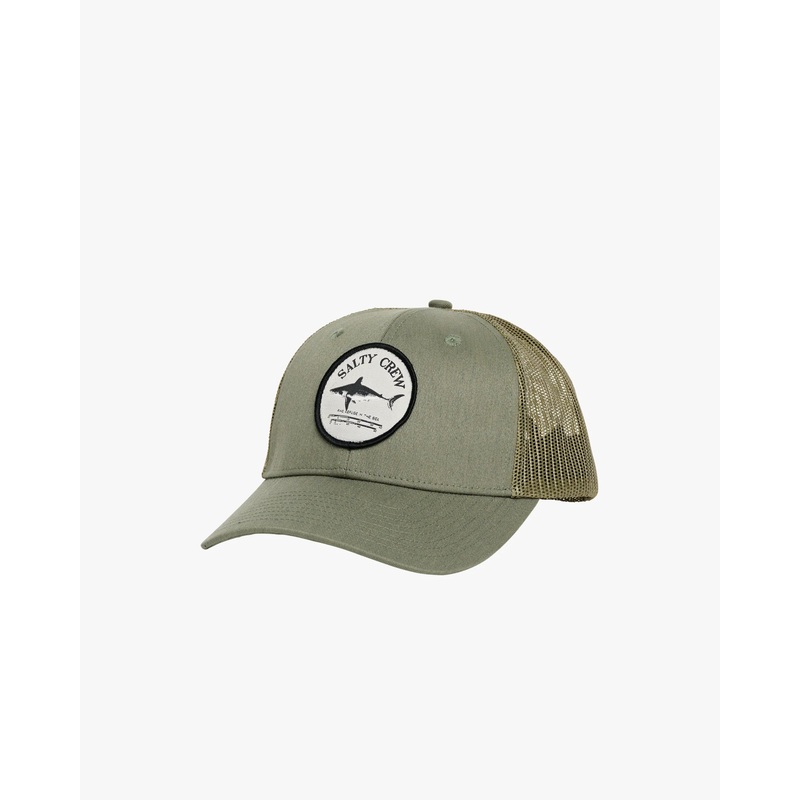 Salty Crew Bruce Retro Trucker Hat Kelp Green