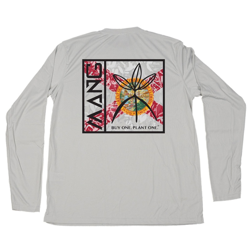 Mang Florida Flag Performance Longsleeve Shirt Small Pearl Grey