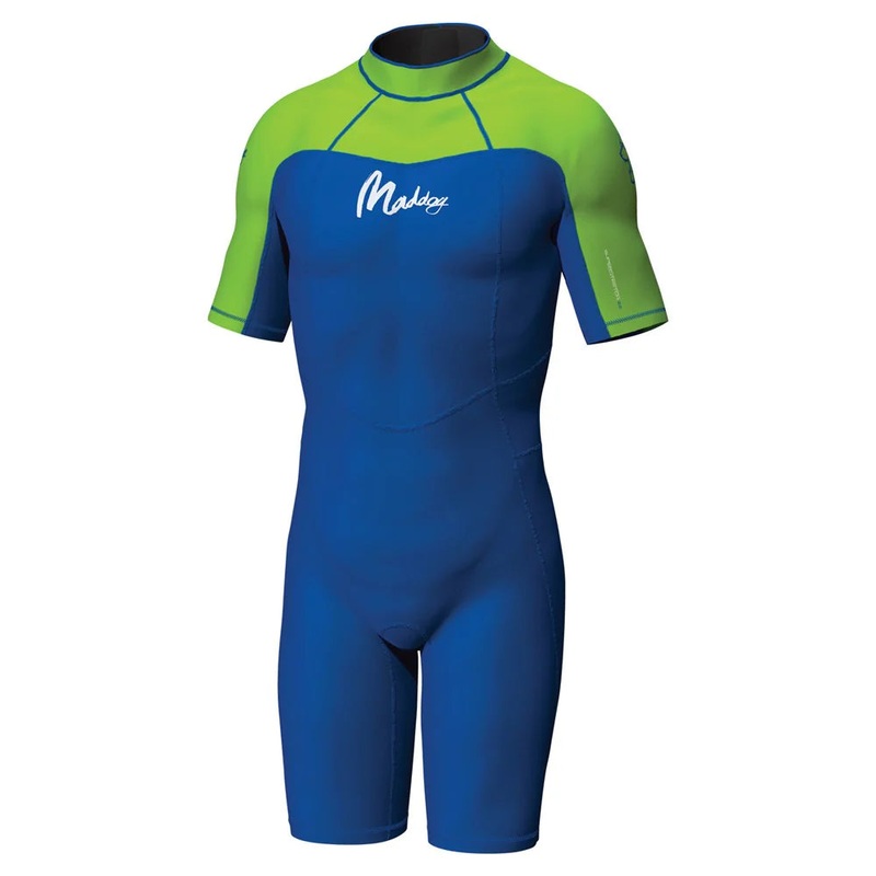 Mirage Maddog Superstretch Springsuit Wetsuit Boys 2mm Blue Lime 10