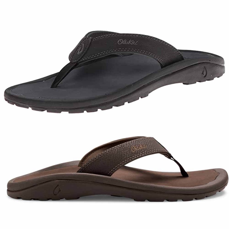 OluKai Ohana Men’s Sandals 10 DK JAVA/RAY