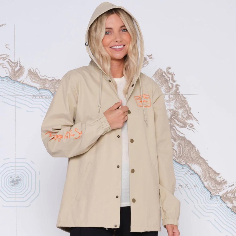 Salty Crew Stealth Snap Jacket S KHAKI