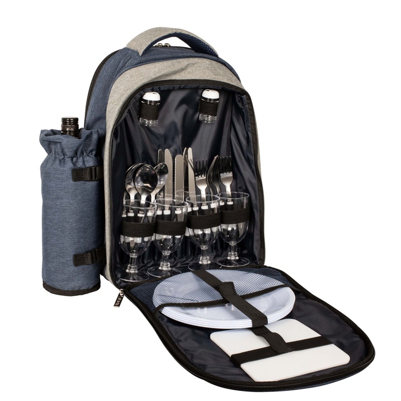 Avanti Picnic Backpack 4 Person 4P BLUE / GREY