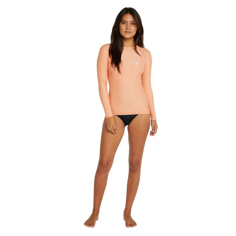 O’Neill Womens Classic LS UV Rash Vest 10 PEACH
