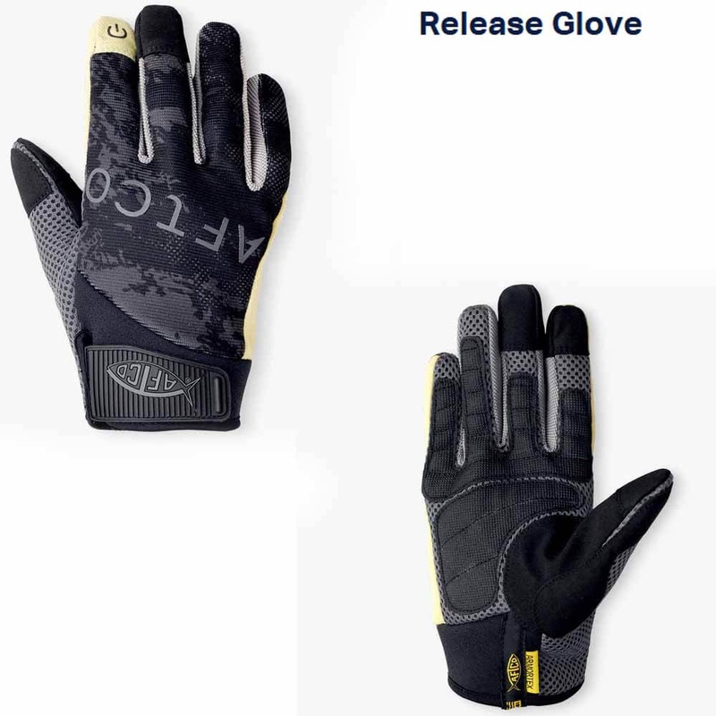 Aftco Black Storm Camo Release Gloves LARGE