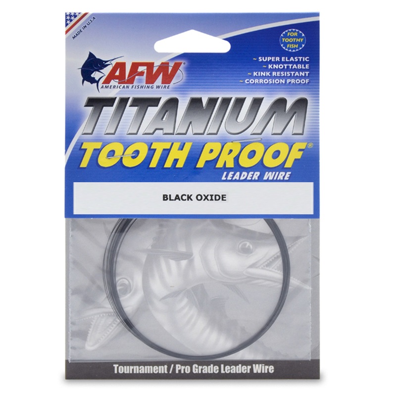 AFW Titanium Tooth Proof Single Strand Leader Wire 30# 15′