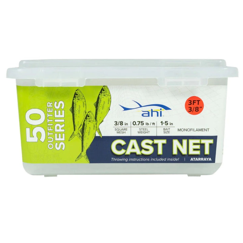 Ahi 50 Series Cast Nets 3ft – 3/8in Mesh