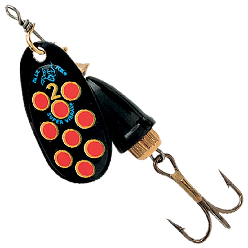 Blue Fox Vibrax Hot Pepper Trout Spinner Lure 3 Black Red