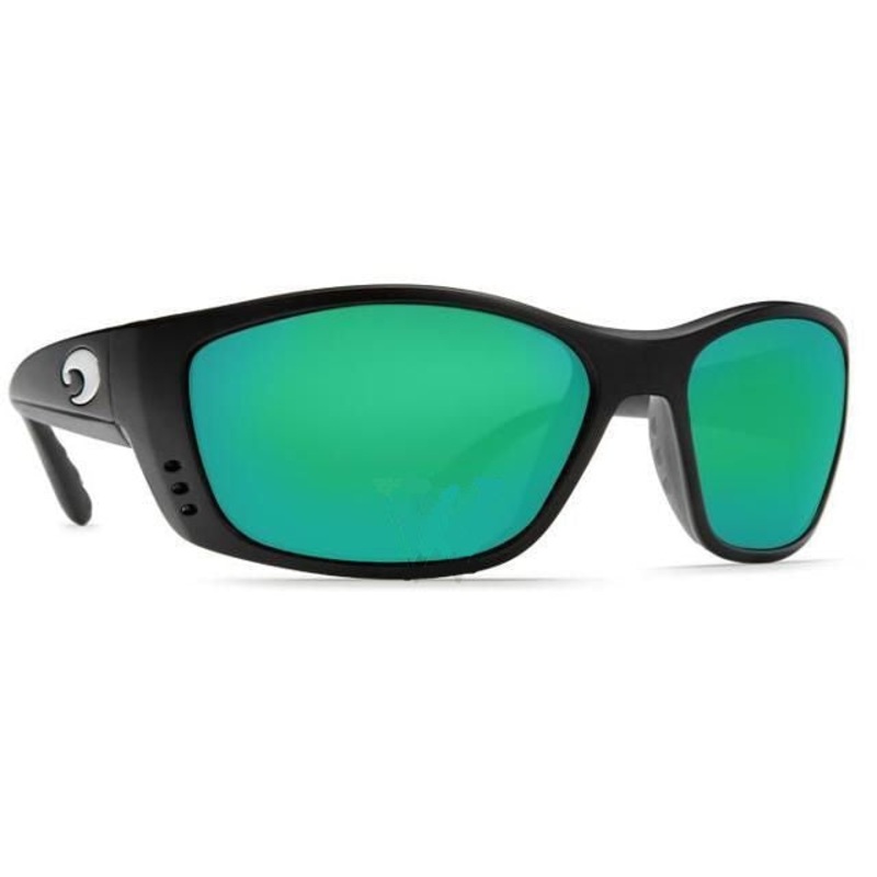 Costa Del Mar Fisch Black Frame Polarised Sunglasses – Green Mirror Lense 400G Green Mirror 400G