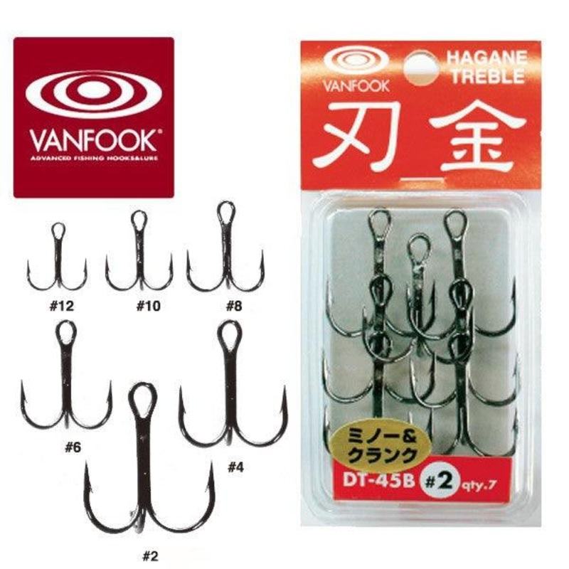 Hameon Triple VANFOOK DT-45B NS Black H2/0 – 6pc