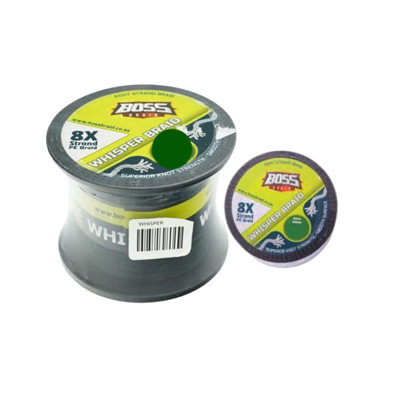 Boss Braid 8X Strand Whisper PE Braid Green-600m 50lb 600m