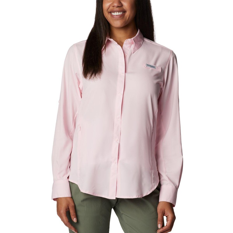 Columbia Tamiami II Long Sleeve Shirt Womens Satin Pink XS Satin Pink
