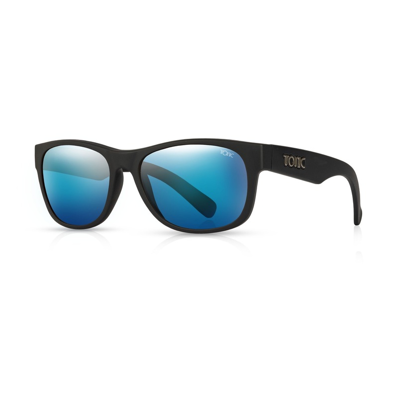 Tonic Wave Matt Black Glass Blue Mirror