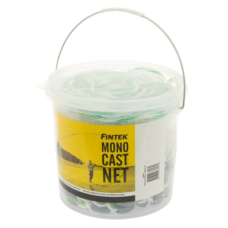 Jarvis Walker Fintek 3/4inch Mono Drawstring Cast Net 10ft – 3/4inch D/string clear