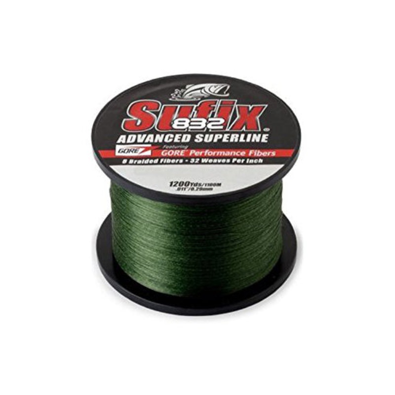 Sufix 832 Advanced Superline Braid Lo-Vis Green 1200YDS 50LB