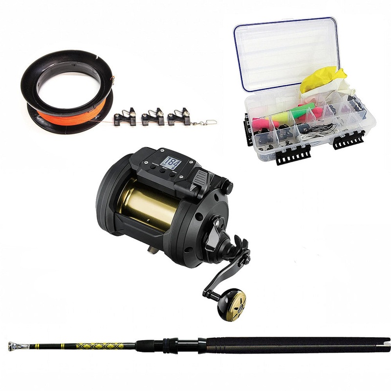 Daiwa Tanacom 1200 with CHAOS Kite Rod 32″ with Winthrop Top, Tigress Kite Line Assembly and Tigress Kite Assembly Box