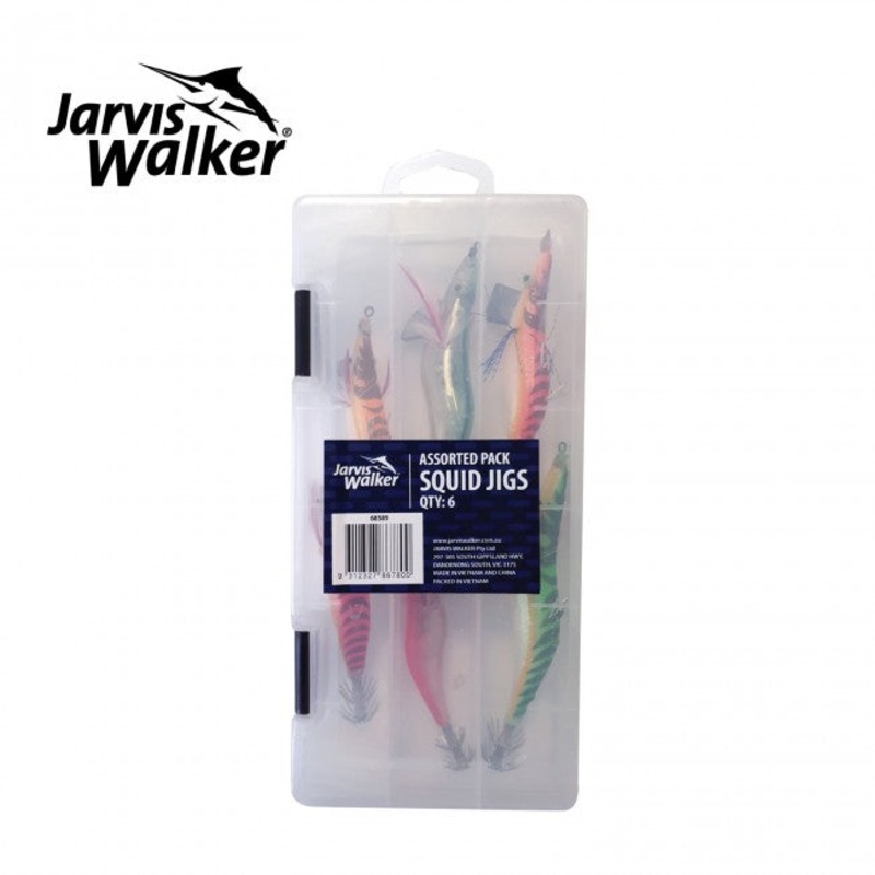 Jarvis Walker Assorted Squid Jig Kit Pack with Free Box – Mega Clearance