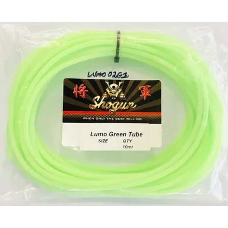 Shogun Super Lumo Glow Rigging Tube 10m Bulk Value Pack Green 2mm