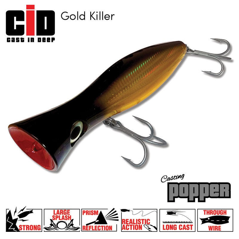CID Casting Popper 160 Black Killer