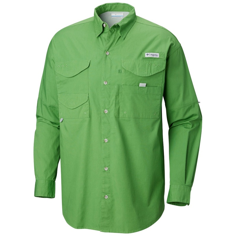 Columbia PFG Bonehead Long Sleeve Mens Shirt Clean Green Large