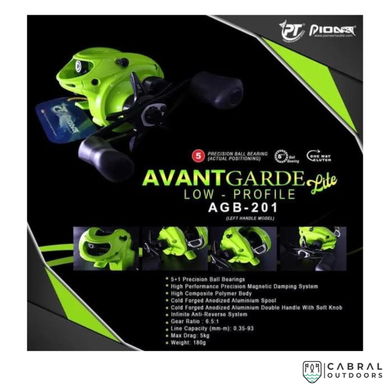 Pioneer Avantgrade Low Profile Baitcasting Reel AGB-201(LH)