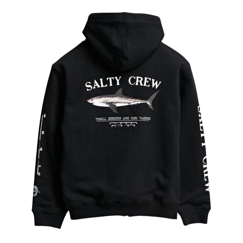 Salty Crew Bruce Boys Zip Thru Fleece S Black