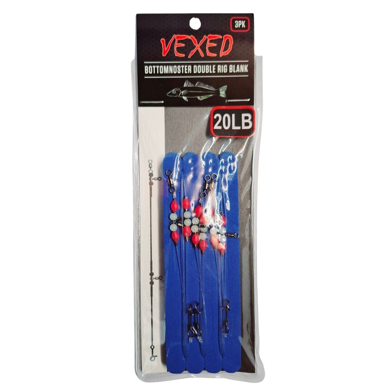 Vexed Bottomnoster Double Rig Blank 3pk 20lb