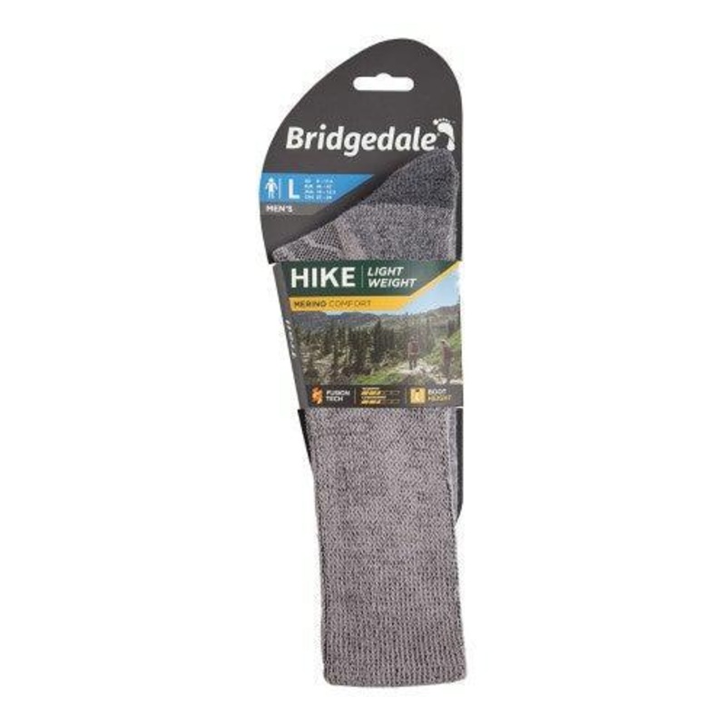 Bridgedale Hike LW Comfort Sock Mens Medium Grey