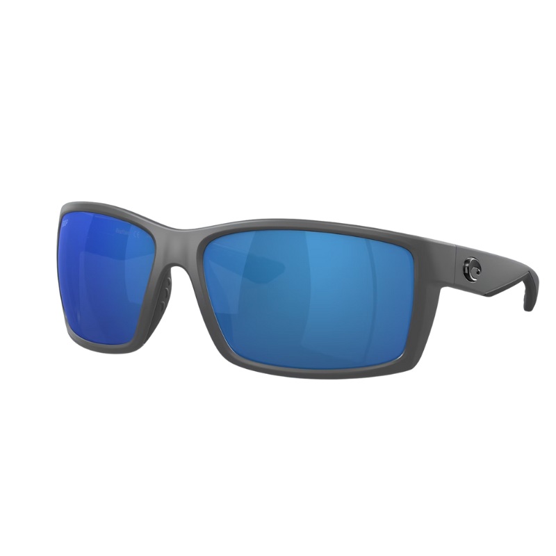 Costa Reefton Polarized Sunglasses Matte Gray | Blue Mirror 580P