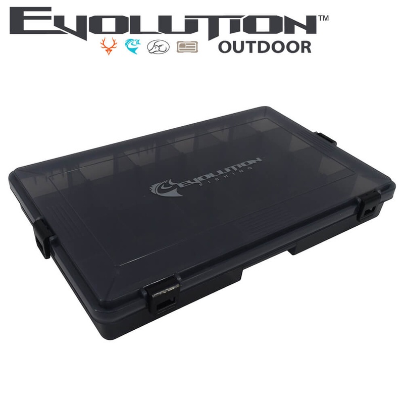 Evolution Outdoor 3700 4-Latch Black Waterproof Tackle Tray