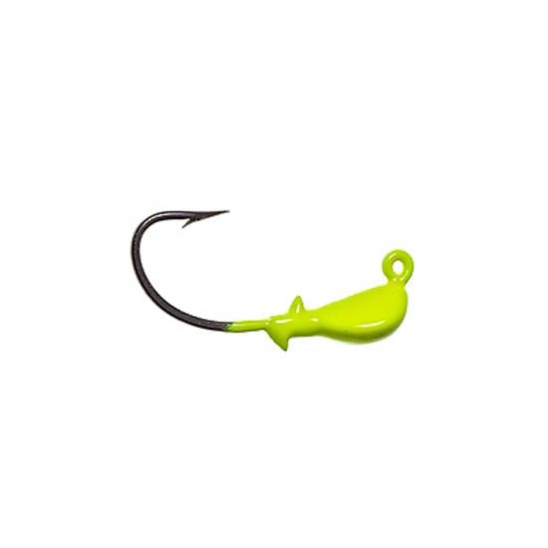 Hookup Lures Premium Inshore Series 1/4oz Jig Heads CHARTREUSE 1/4OZ