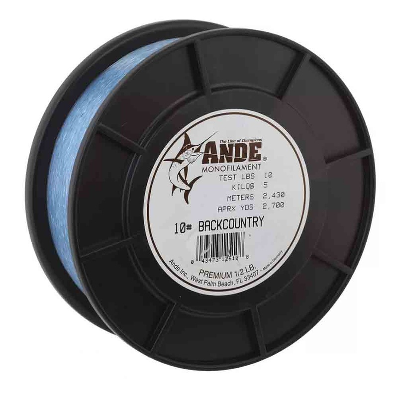 Ande 1/2lb Spool Premium Backcountry Monofilament Line 12LB
