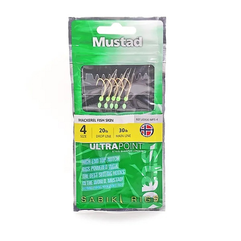 MUSTAD USR06 UP Sabiki Rig – Mackerel Fish Skin 6